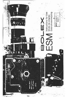 Bolex Bolex Motors manual. Camera Instructions.